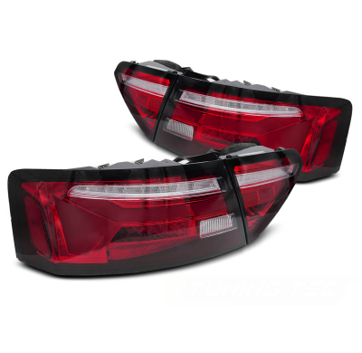 PILOTOS TRASEROS LED ROJAS Y BLANCAS SEQUENCIALES para AUDI A5 11-16 BOMBILLA OEM