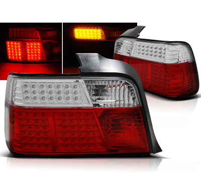 Pilotos Traseros Led Bmw E36 12.90-08.99 Sedan Rojo/Blanco Led