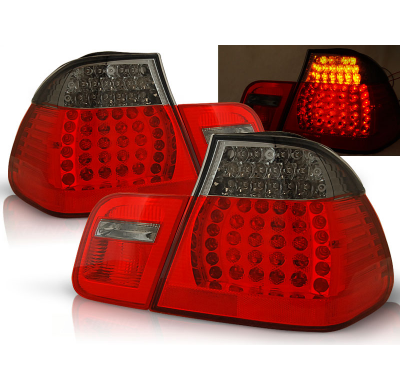 Pilotos Traseros Led Bmw E46 05.98-08.01 Sedan Rojo Ahumado Led