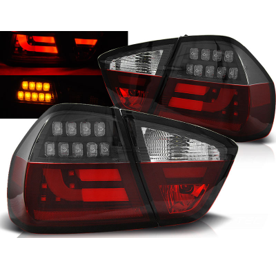 Pilotos Traseros Led Bmw E90 03.05-08.08 Rojo/Blanco Negro Led Bar
