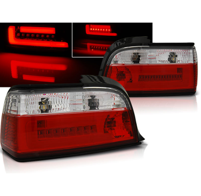 Pilotos Traseros Led Bmw E36 12.90-08.99 C/C Rojo/Blanco Bar Led