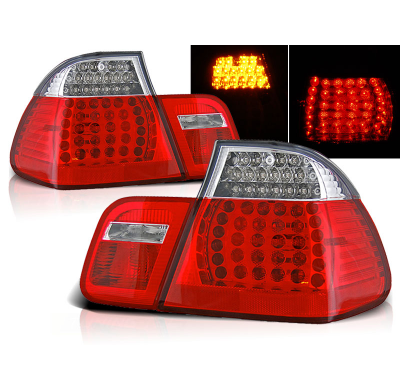 Pilotos Traseros Led Bmw E46 09.01-03.05 Sedan Rojo/Blanco Led