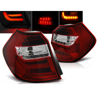 Pilotos Traseros Led Bmw E87/E81 04-08.07 Rojo/Blanco Led Bar