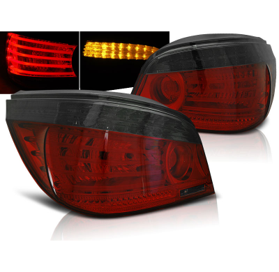 Pilotos Traseros Led Bmw E60 07.03-07 Rojo Ahumado Led