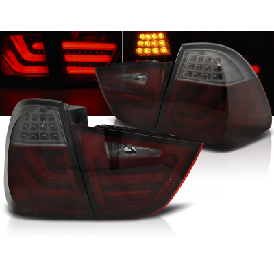 Pilotos Traseros Led Bmw E91 09-11 Rojo Ahumado Led Bar
