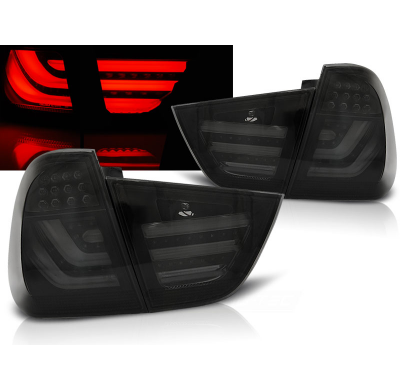 Pilotos Traseros Led Bmw E91 09-11 Ahumado Negro Led Bar
