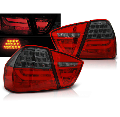 Pilotos Traseros Led Bmw E90 03.05-08.08 Rojo Ahumado Led Bar