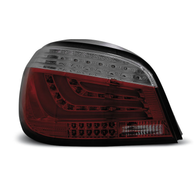 Pilotos Traseros Led Bmw E60 03.07-12.09 Rojo Ahumado Led Bar