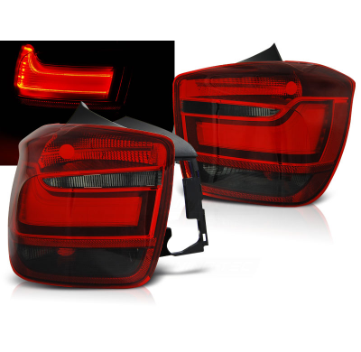 Pilotos Traseros Led Bmw F20 / F21 11-12.14 Rojo Ahumado Led Bar