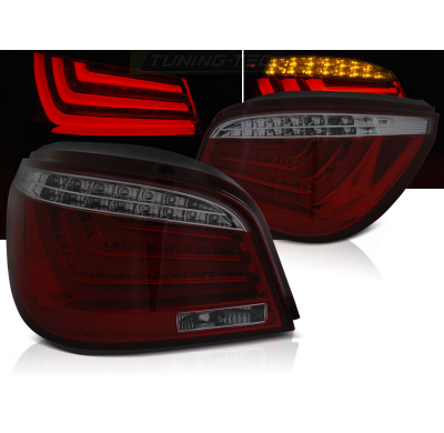 Pilotos Traseros Led Bmw E60 07.03-02.07 Rojo Ahumado Led Bar