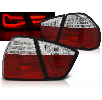 Pilotos Traseros Led Bmw E90 03.05-08.08 Rojo Blanco  Led Bar