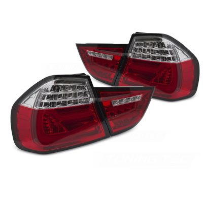 PILOTOS TRASEROS LED DE BARRA ROJAS Y BLANCAS INTERMITENTE DINAMICO para BMW E90 09-11