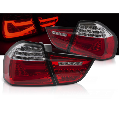 PILOTOS TRASEROS LED DE BARRA ROJAS Y BLANCAS INTERMITENTE DINAMICO para BMW E90 09-11