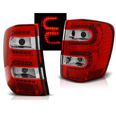 Pilotos Traseros Led Chrysler Jeep Grand Cherokee 99-05.05 Rojo/Blanco Led