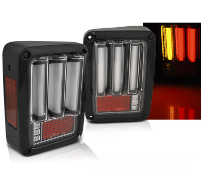 Pilotos Traseros Chrysler Jeep Wrangler Jk 07-18 Led Bar Black