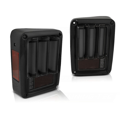 Pilotos Traseros Chrysler Jeep Wrangler Jk 07-18 Led Bar Smoke Black