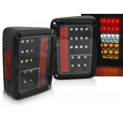 Pilotos Traseros Chrysler Jeep Wrangler Jk 07-18 Led Black