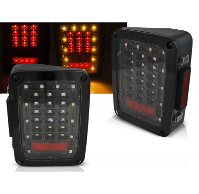 Pilotos Traseros Chrysler Jeep Wrangler Jk 07-18 Led Black