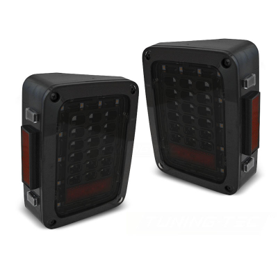 Pilotos Traseros Led Chrysler Jeep Wrangler Jk 07-18 Led Ahumado