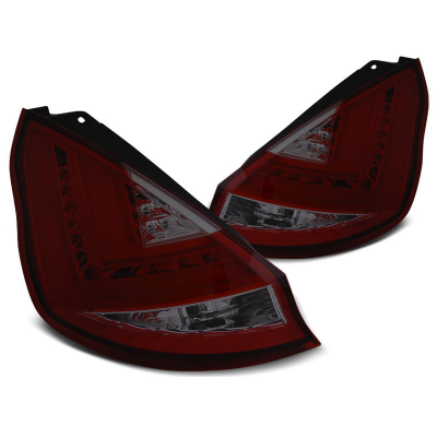Pilotos Traseros Led Ford Fiesta Mk7 08-12 Hb Rojo Ahumado Led Bar