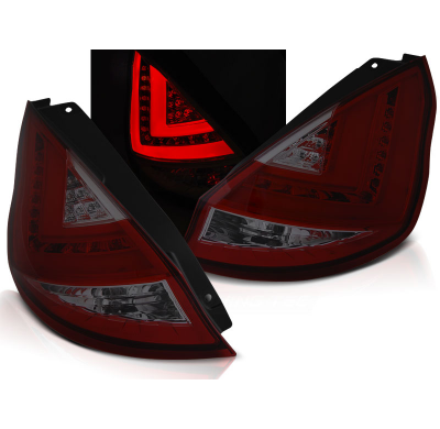 Pilotos Traseros Led Ford Fiesta Mk7 08-12 Hb Rojo Ahumado Led Bar