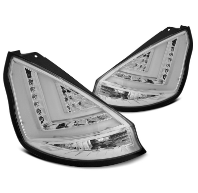 Pilotos Traseros Led Ford Fiesta Mk7 12-15 Hb Cromado Led Bar
