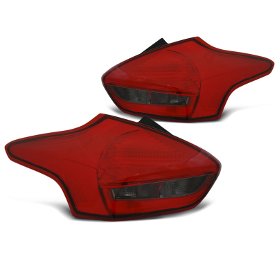 Pilotos Traseros Led Ford Focus 3 15-18  Hatchback Rojo Ahumado Led