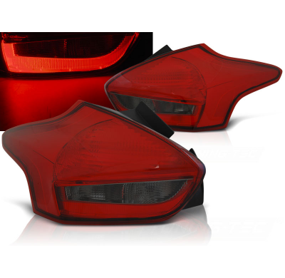 Pilotos Traseros Led Ford Focus 3 15-18  Hatchback Rojo Ahumado Led