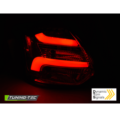 Pilotos Traseros Led Ford Focus 3 11-10.14 Hatchback Rojo Ahumado Led Bar Intermitentes Dinamicos