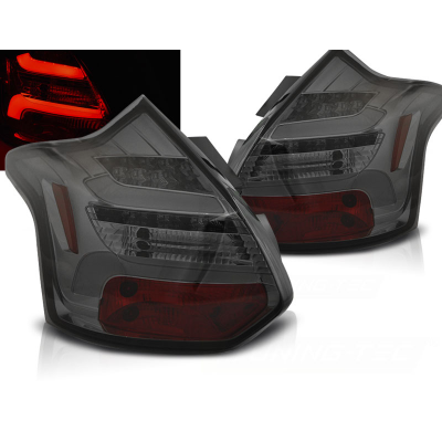 Pilotos Traseros Led Ford Focus 3 11-10.14 Hatchback Ahumado Led Bar Intermitentes Dinamicos
