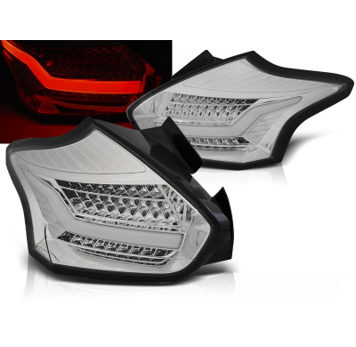 Pilotos Traseros Led Ford Focus 3 15-  Hatchback Cromado Intermitentes Dinamicos Led