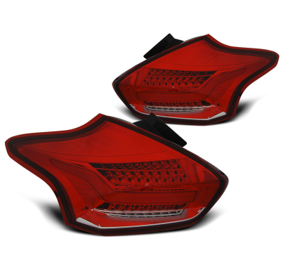 Pilotos Traseros Led Ford Focus 3 15-  Hatchback Rojo Blanco  Intermitentes Dinamicos Led