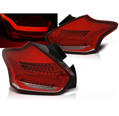 Pilotos Traseros Led Ford Focus 3 15-  Hatchback Rojo Blanco  Intermitentes Dinamicos Led