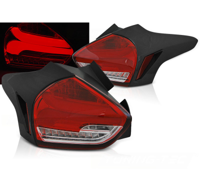 Pilotos Traseros Led Ford Focus 3 15-18 Hatchback Rojo Blanco Intermitente Dinamico Led
