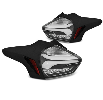 Pilotos Traseros Led Ford Focus 3 15-18 Hatchback Negro Intermitente Dinamico Led