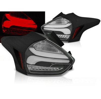 Pilotos Traseros Led Ford Focus 3 15-18 Hatchback Negro Intermitente Dinamico Led