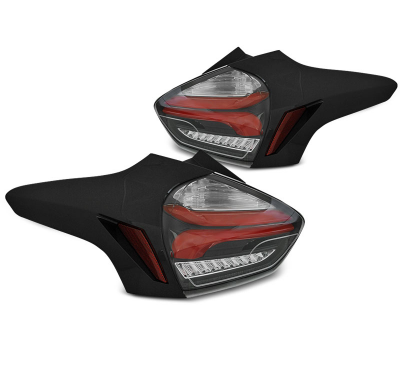Pilotos Traseros Led Ford Focus 3 15-18 Hatchback Negro Rojo Intermitente Dinamico Led