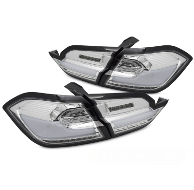 LUCES TRASERAS LED CROMADAS para FORD FIESTA MK8 17-21 HATCHBACK