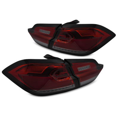 PILOTOS TRASEROS LED AHUMADO ROJO se adapta a FORD FIESTA MK8 17-21 HATCHBACK