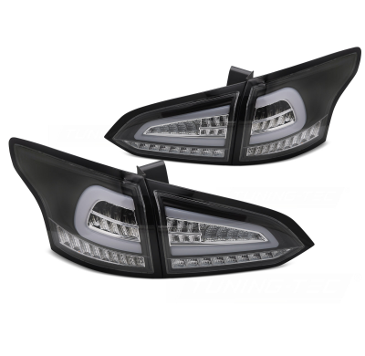 PILOTOS TRASEROS LED NEGROS INTERMITENTE DINAMICO compatibles con FORD FOCUS MK 3 SW 11-18