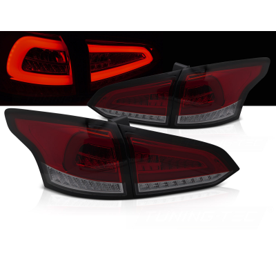 PILOTOS TRASEROS LED AHUMADOS ROJOS INTERMITENTE DINAMICO compatibles con FORD FOCUS MK 3 SW 11-18