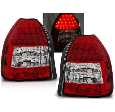 Pilotos Traseros Led Honda Civic 09.95-02.01 3d Rojo/Blanco Led