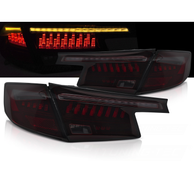 PILOTOS TRASEROS LED NEGRO ROJO AHUMADO para HONDA CIVIC XI 21-HATCHBACK