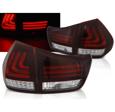Pilotos Traseros Led Lexus Rx 330 / 350 03-08 Led Bar Rojo/Blanco Negro
