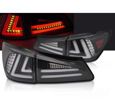 PILOTOS TRASEROS LED NEGROS SQL para LEXUS IS II 06-13