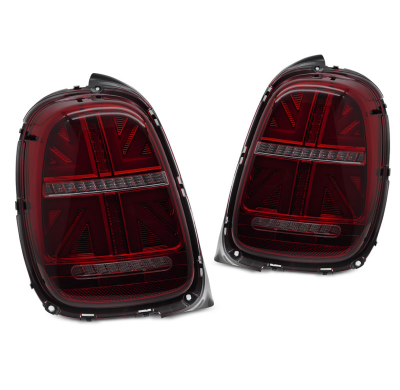 PILOTOS TRASEROS LED ROJAS AHUMADOS Intermitente Dinamico se adapta a MINI COOPER F55 F56 F57 14-17 6-PIN