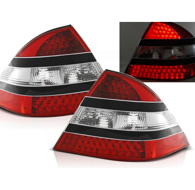 Pilotos Traseros Led Mercedes W220 S-Klasa 09.98-05.05 Red Negro Led