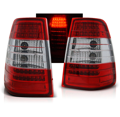 Pilotos Traseros Led Mercedes W124 E-Klasa Kombi 09.85-95 Rojo/Blanco Led