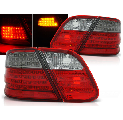 Pilotos Traseros Led Mercedes Clk W208 03.97-04.02 Rojo Ahumado Led