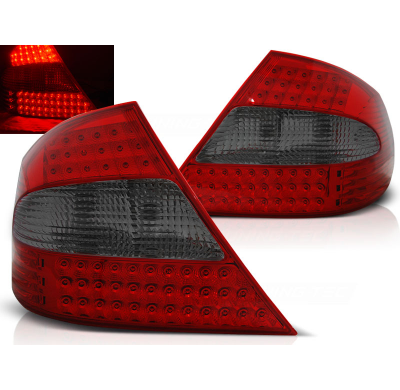 Pilotos Traseros Led Mercedes Clk W209 03-10 Rojo Ahumado Led